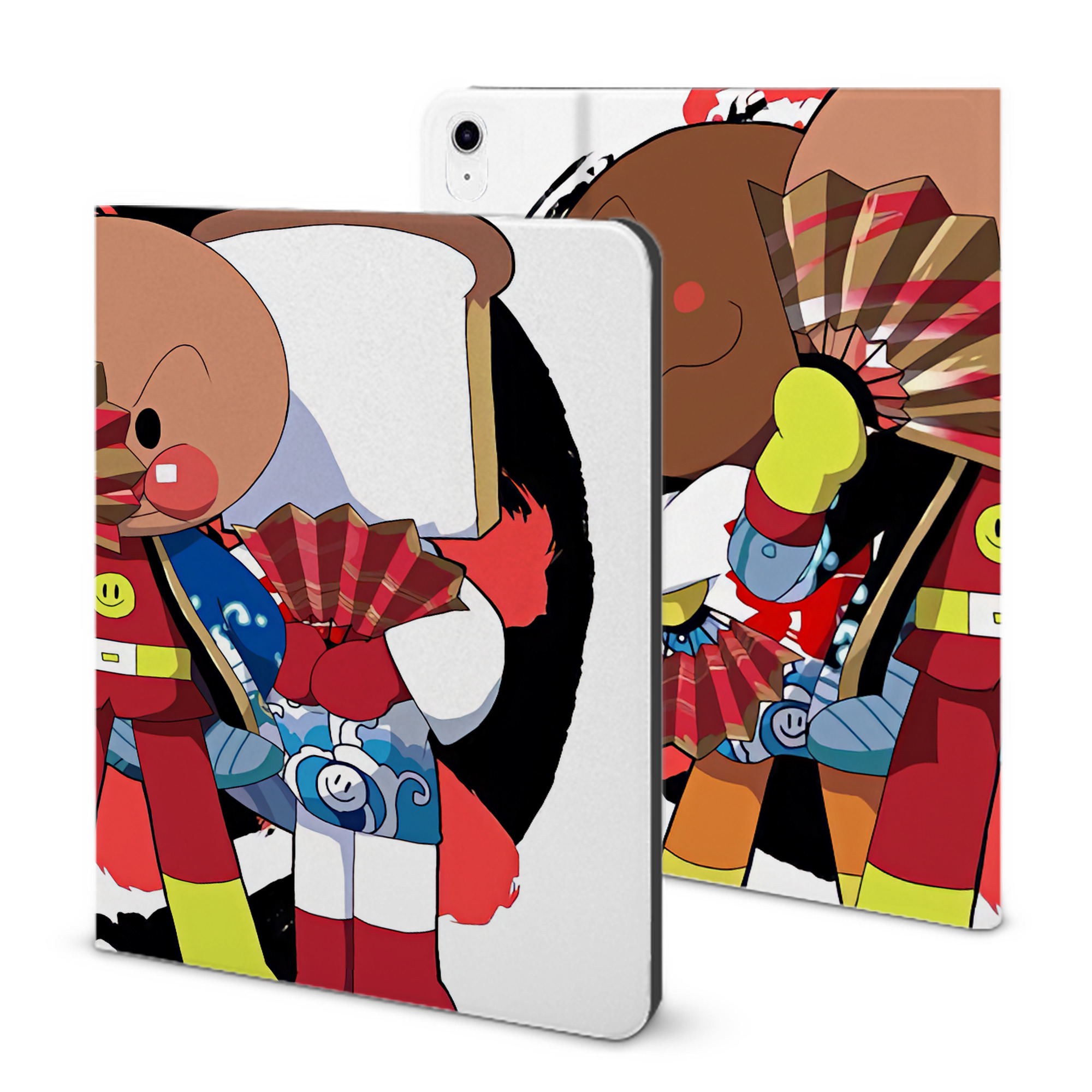 （画像用） アンパンマン Anpanman IPad ケース ブック型 PUレザー TPU 耐衝撃 軽量 薄型 ペン収納なし 全面保護 IPad 各モデル対応